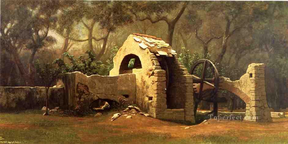 The Old Well Bordighera symbolism Elihu Vedder Oil Paintings